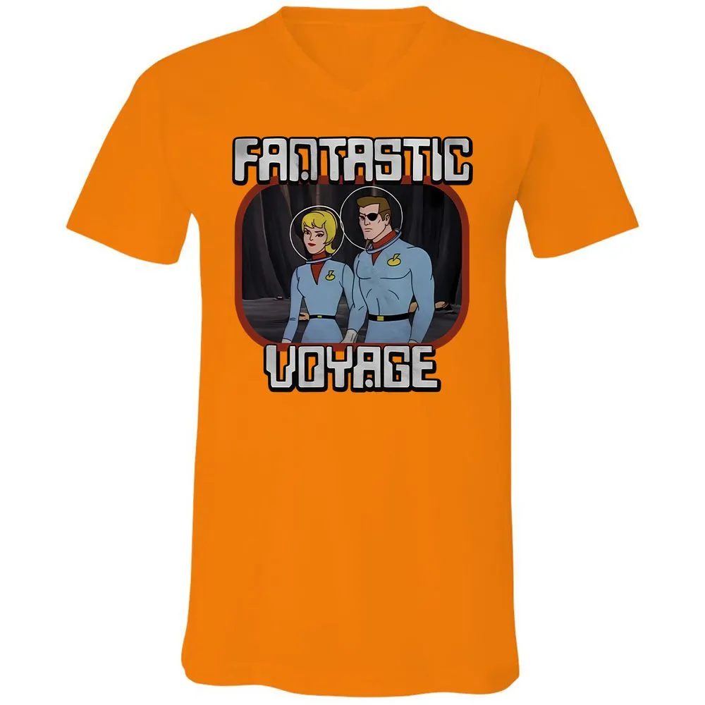 Unisex V-Neck T-Shirt - NTZK2V2J - Orange - 11