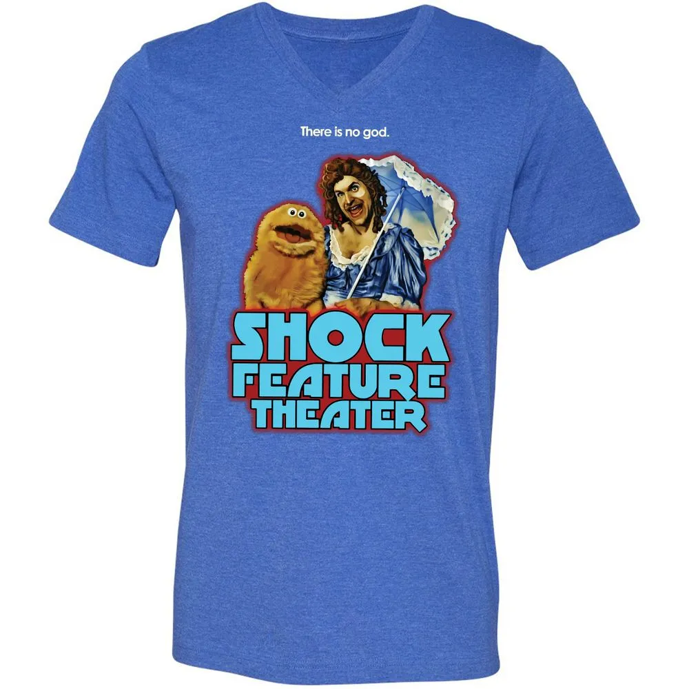 Unisex V-Neck T-Shirt - 7PRJ6ZAE - Heather True Royal - 14