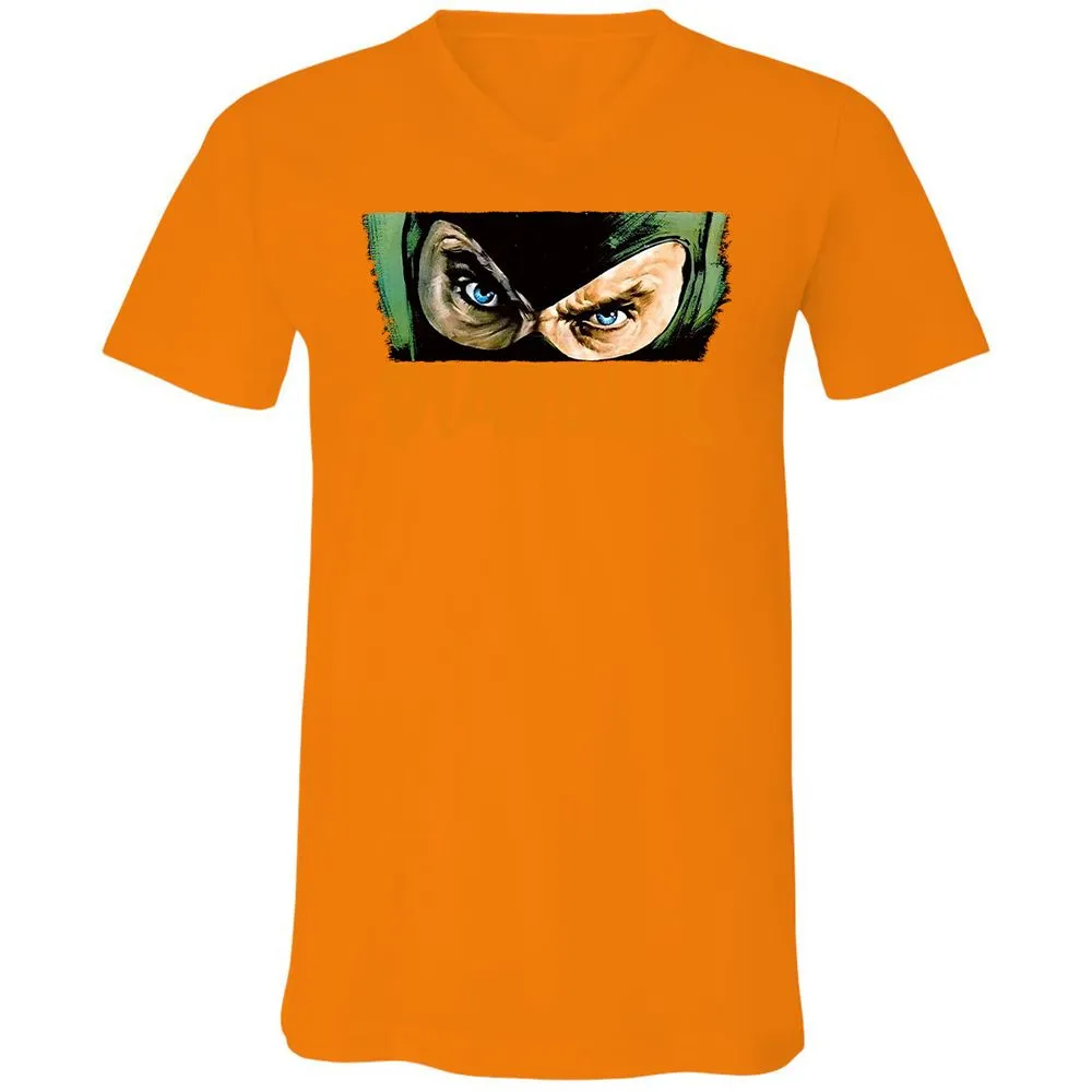 Unisex V-Neck T-Shirt - Y3C3S6F8 - Orange - 11