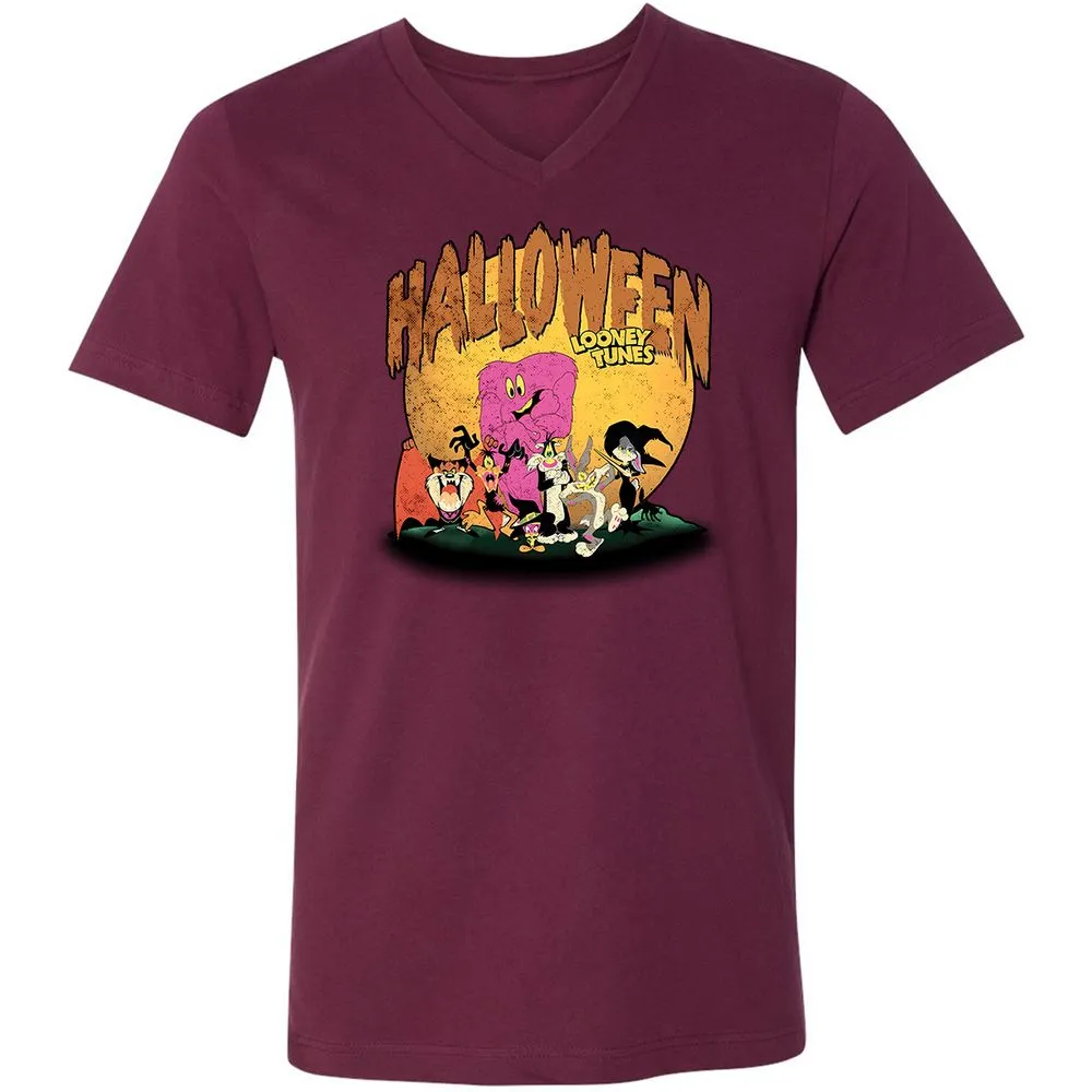 Unisex V-Neck T-Shirt - T5VDDLHK - Maroon - 6