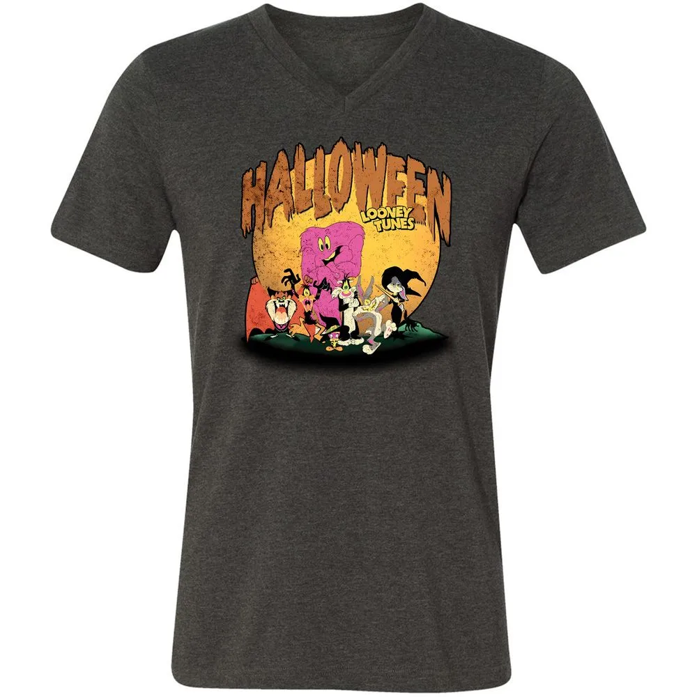 Unisex V-Neck T-Shirt - T5VDDLHK - Dark Grey Heather - 8