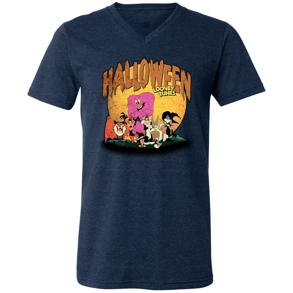 Unisex V-Neck T-Shirt - T5VDDLHK - Heather Navy - 15