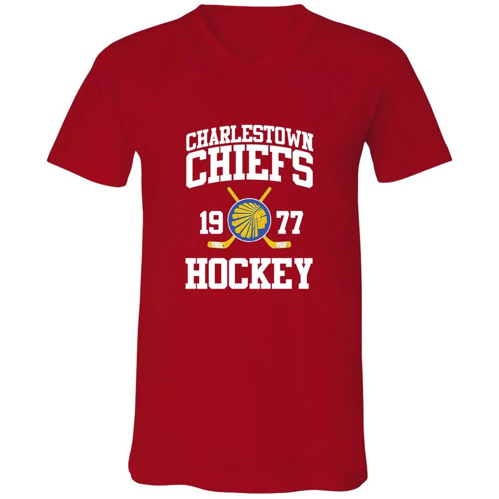 Unisex V-Neck T-Shirt - 2YQDBTJY - Red - 3