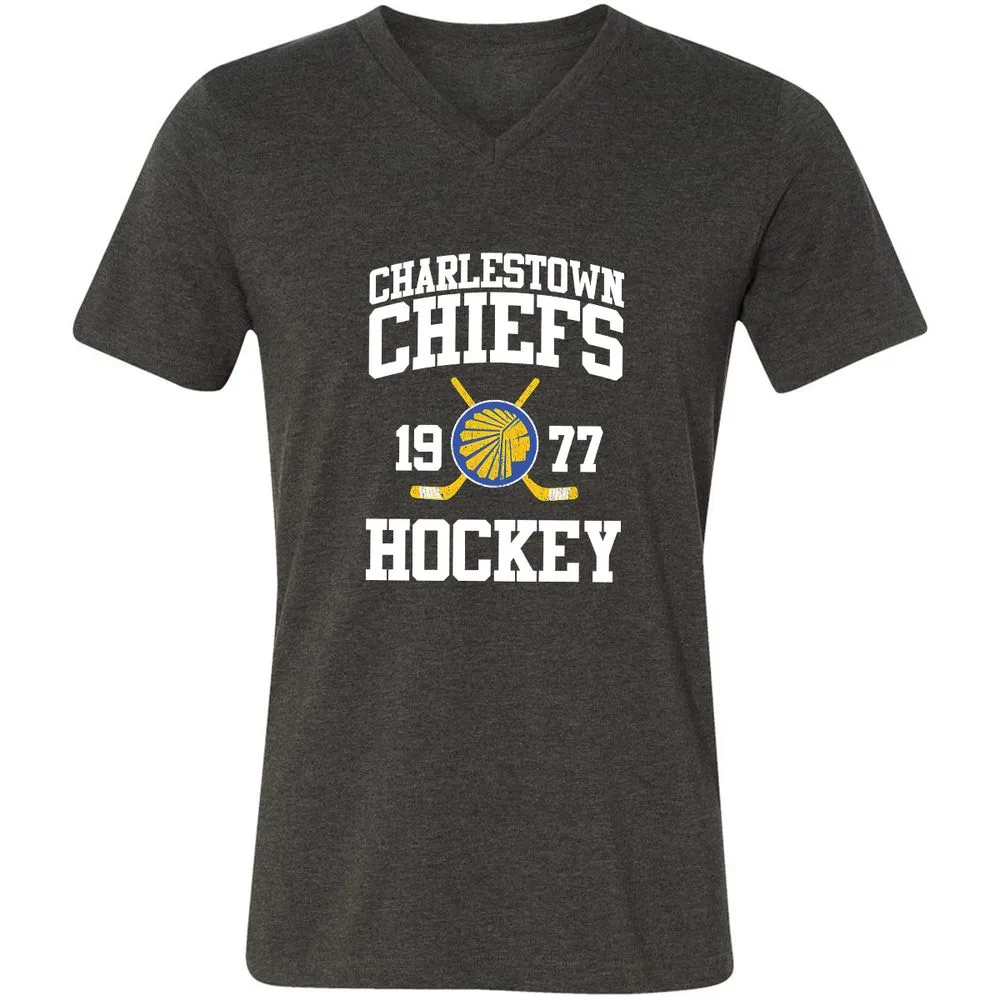 Unisex V-Neck T-Shirt - 2YQDBTJY - Dark Grey Heather - 8