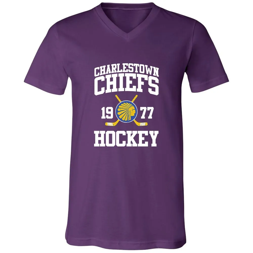 Unisex V-Neck T-Shirt - 2YQDBTJY - Team Purple - 9