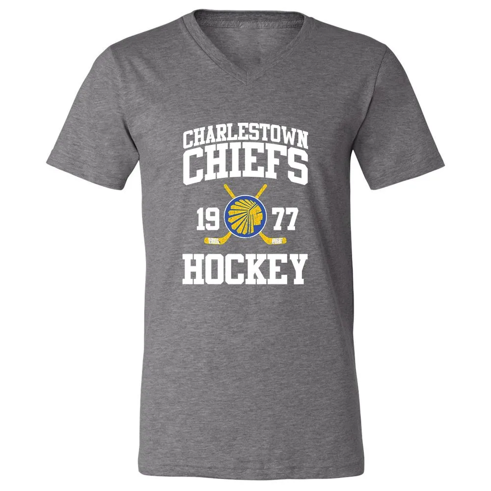 Unisex V-Neck T-Shirt - 2YQDBTJY - Deep Heather - 13