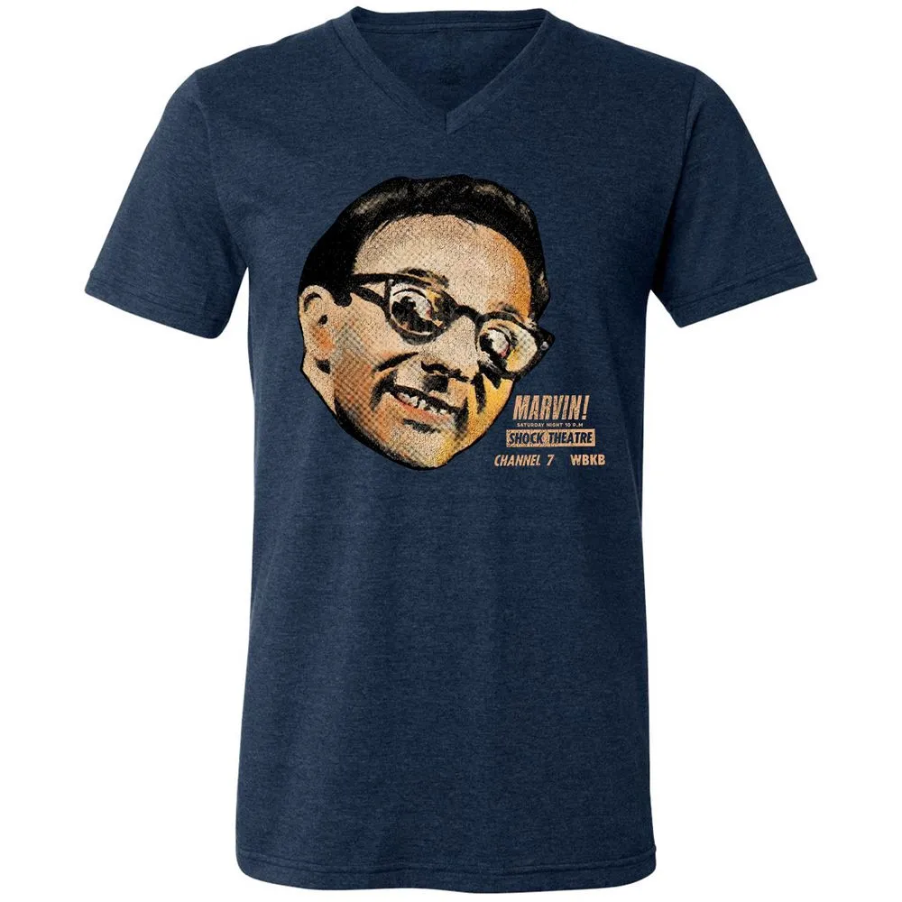 Unisex V-Neck T-Shirt - 1SDGPUSP - Heather Navy - 15