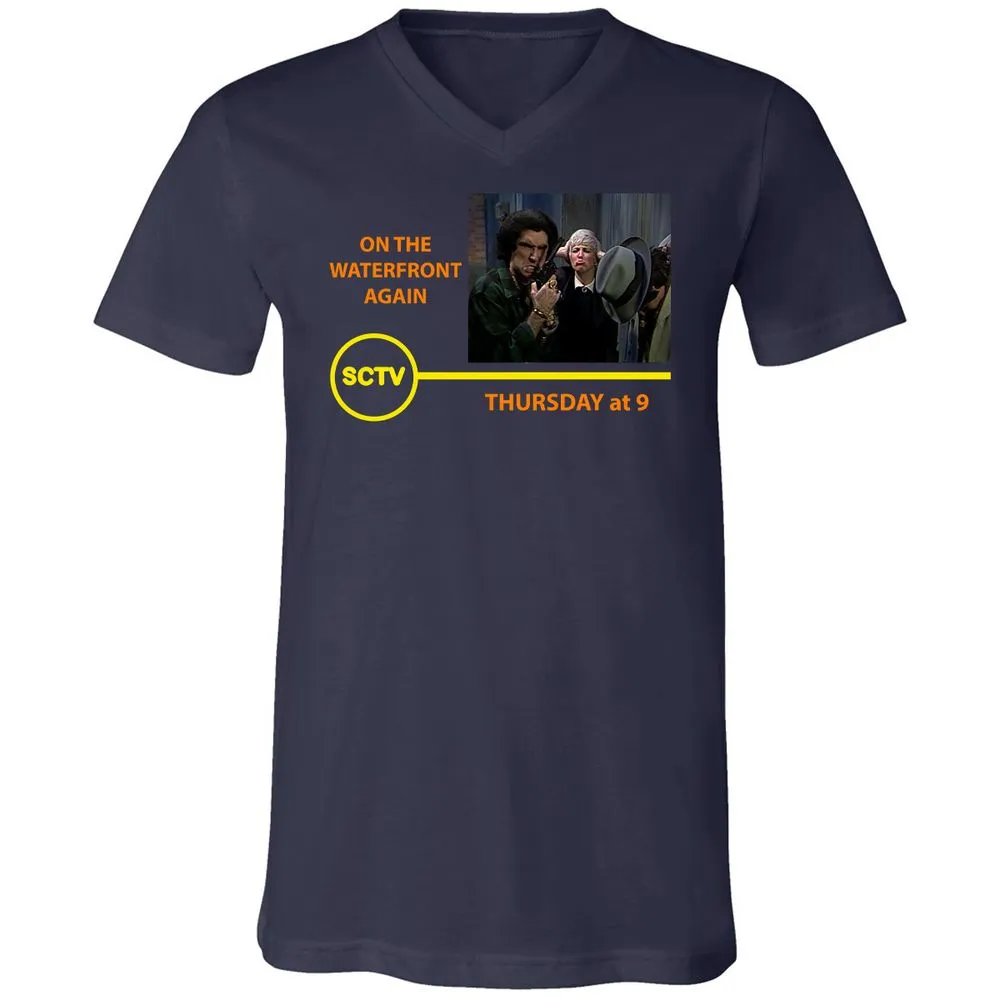 Unisex V-Neck T-Shirt - 7WDQY58V - Navy - 2