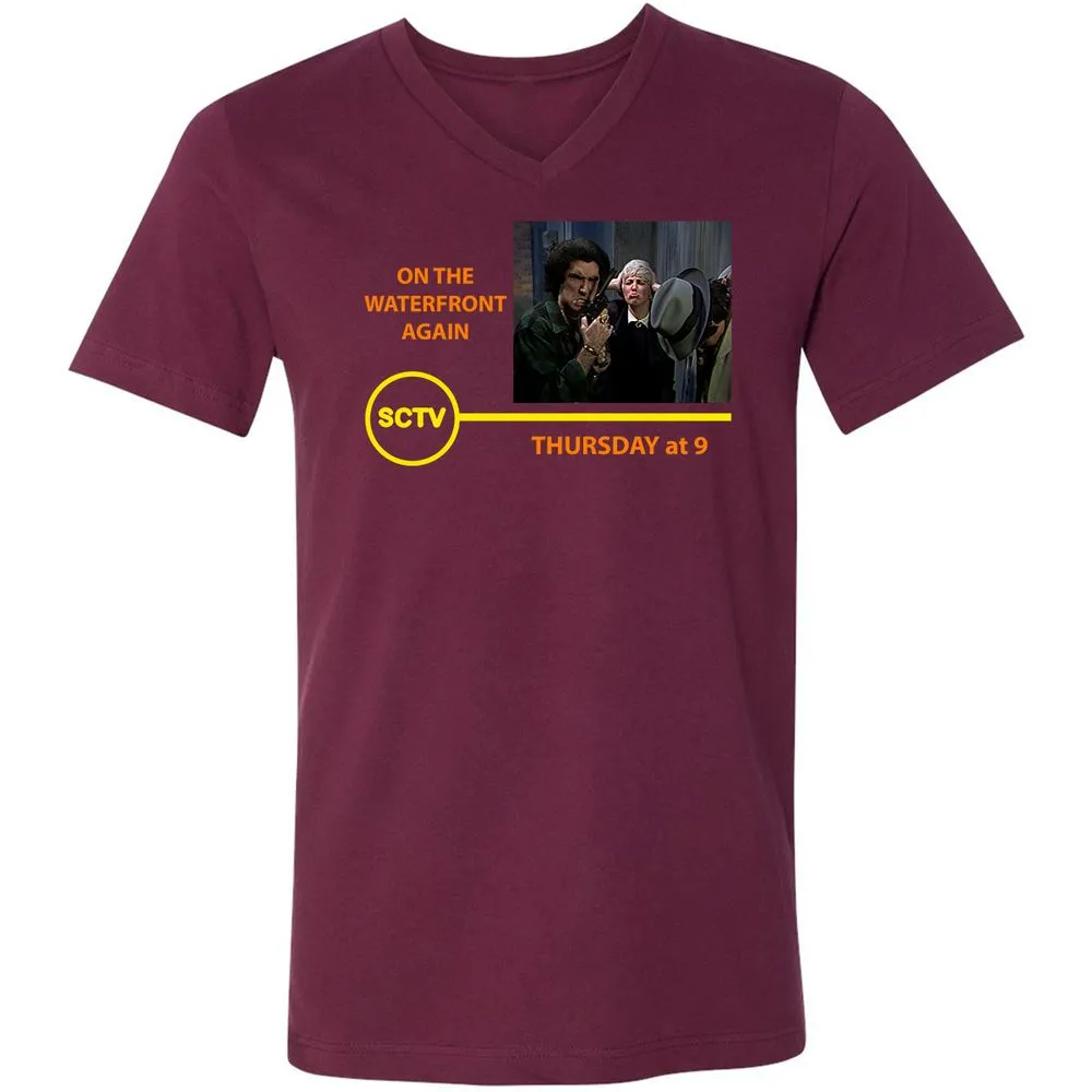 Unisex V-Neck T-Shirt - 7WDQY58V - Maroon - 6