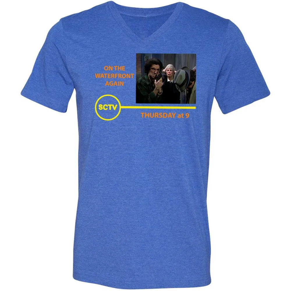 Unisex V-Neck T-Shirt - 7WDQY58V - Heather True Royal - 14