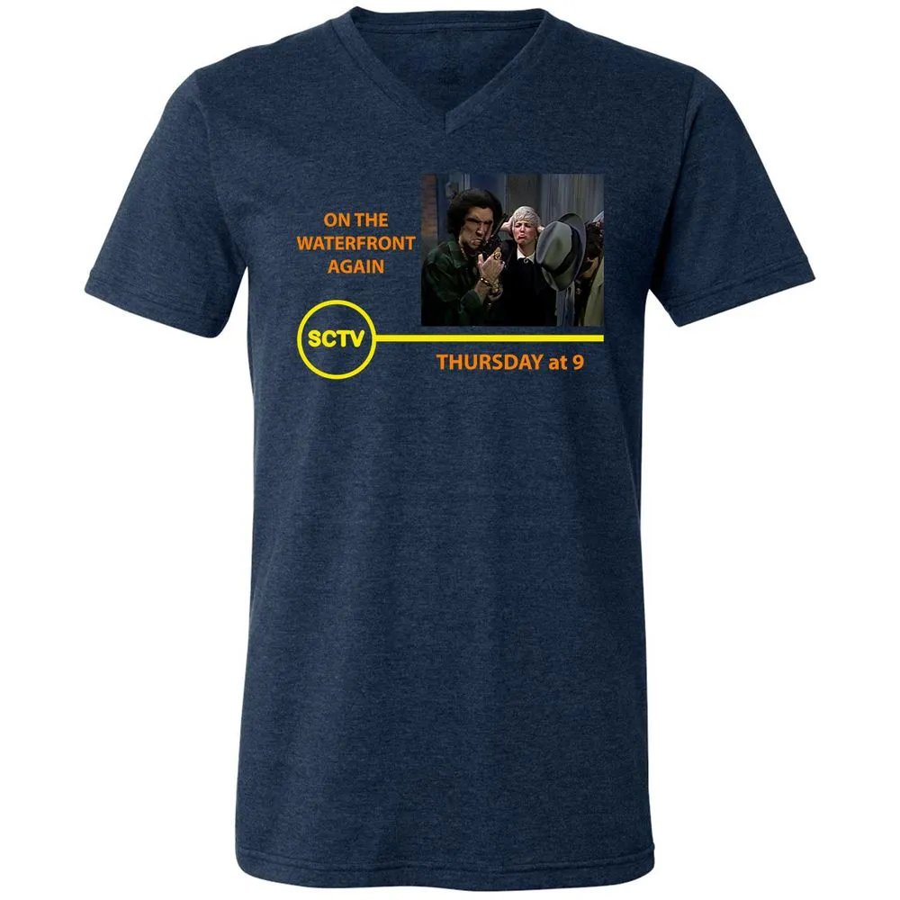 Unisex V-Neck T-Shirt - 7WDQY58V - Heather Navy - 15