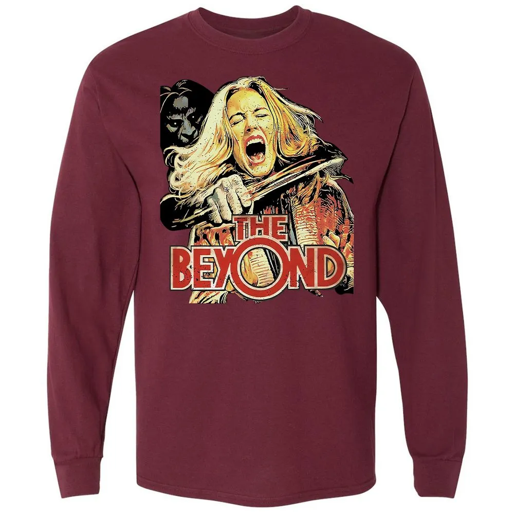 Long Sleeve T-Shirt - UZGZ61GX - Maroon - 11