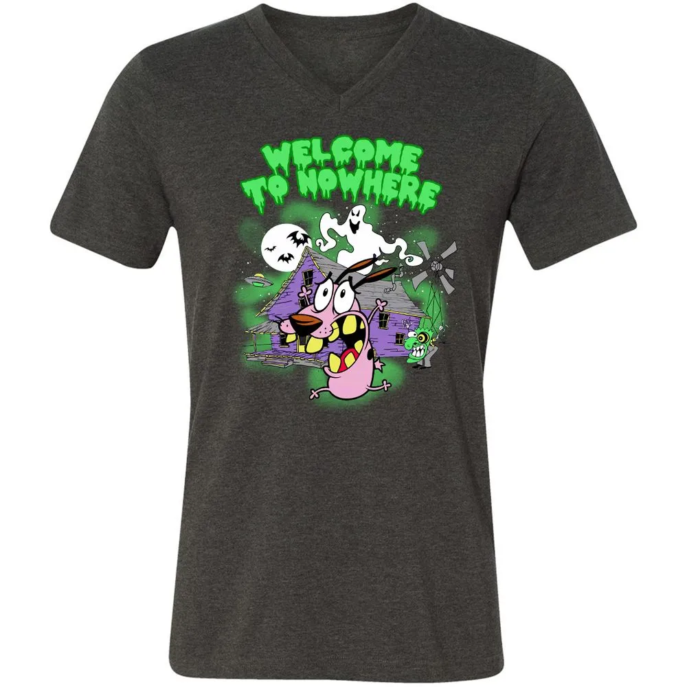 Unisex V-Neck T-Shirt - 3RLZRZQK - Dark Grey Heather - 8