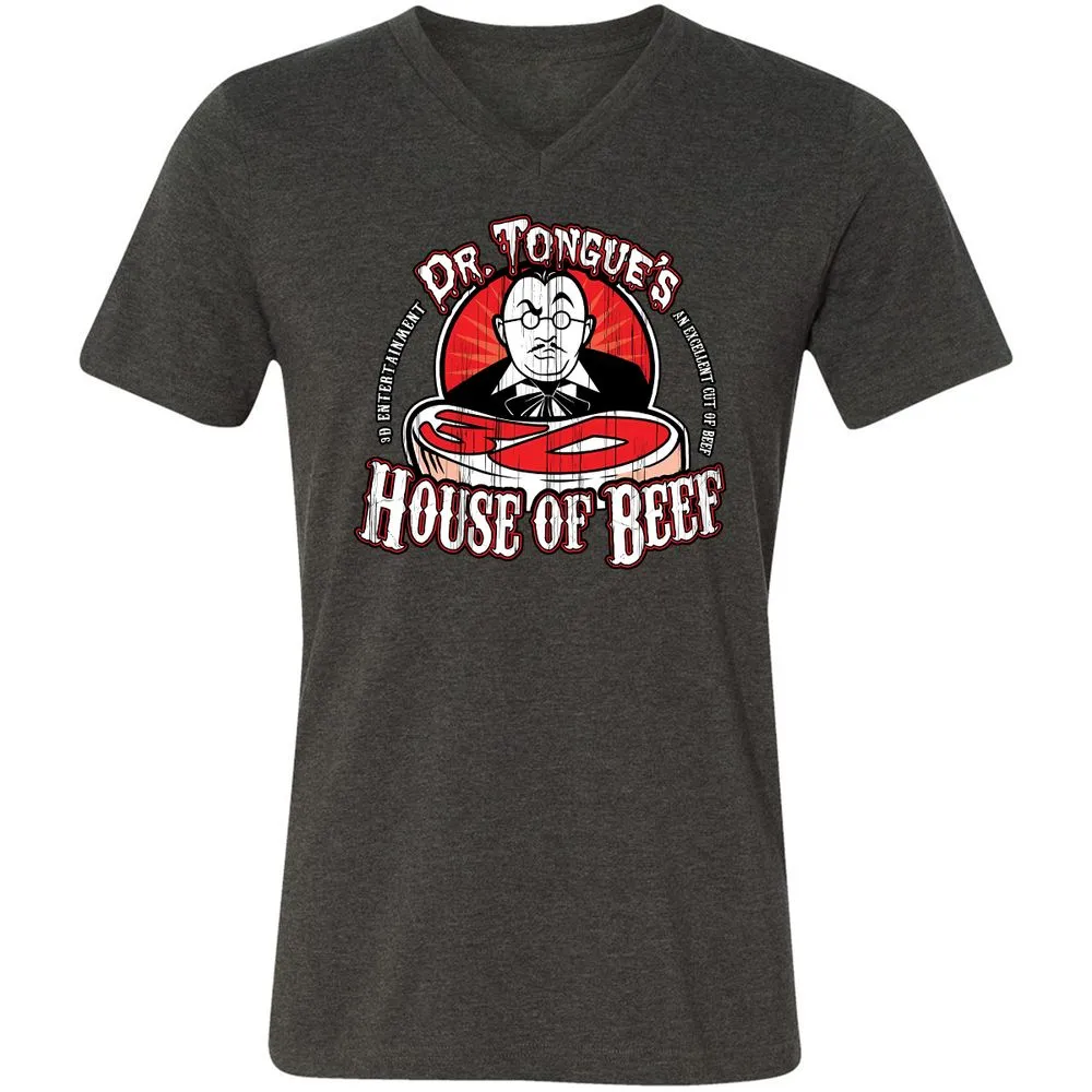 Unisex V-Neck T-Shirt - SBEGY3YB - Dark Grey Heather - 8