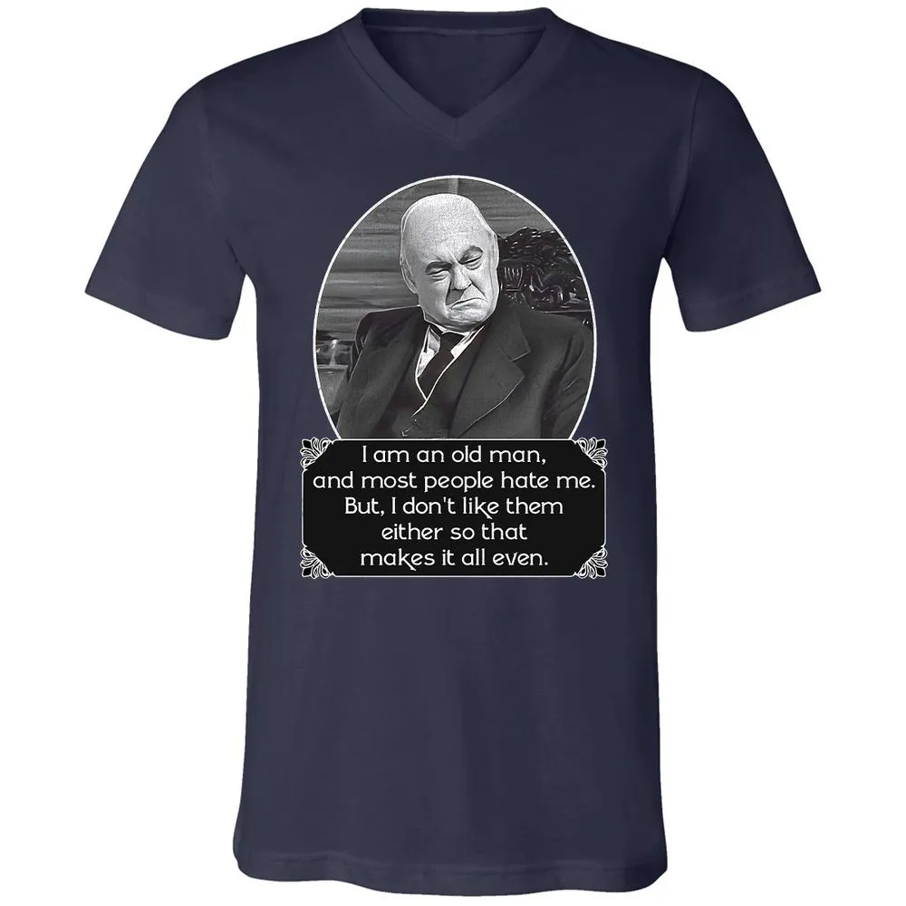 Unisex V-Neck T-Shirt - RBEV3Q57 - Navy - 2
