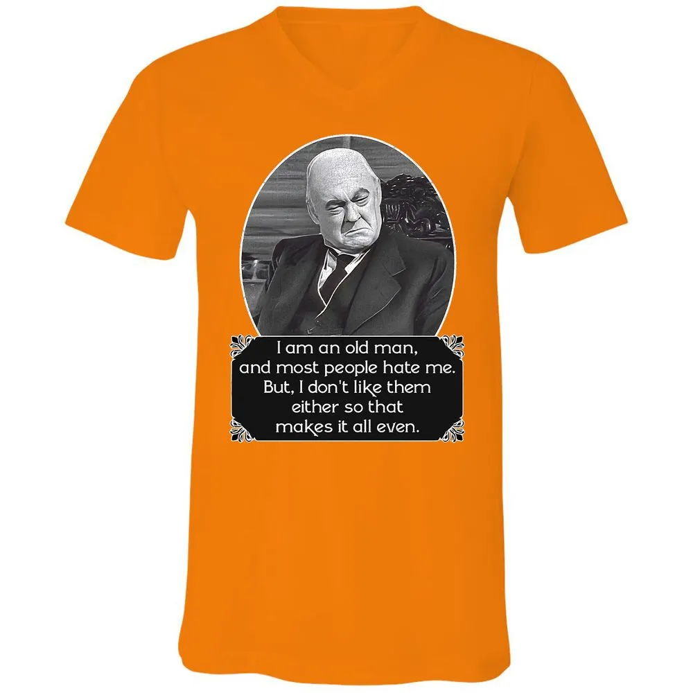 Unisex V-Neck T-Shirt - RBEV3Q57 - Orange - 11