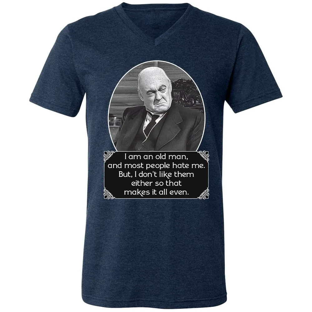 Unisex V-Neck T-Shirt - RBEV3Q57 - Heather Navy - 15