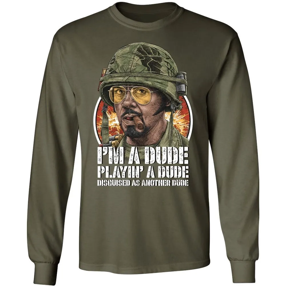 Long Sleeve T-Shirt - BBXZH7B9 - Military Green - 16