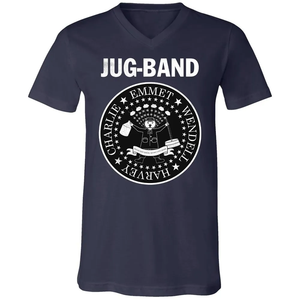 Unisex V-Neck T-Shirt - VHY3TU7U - Navy - 2