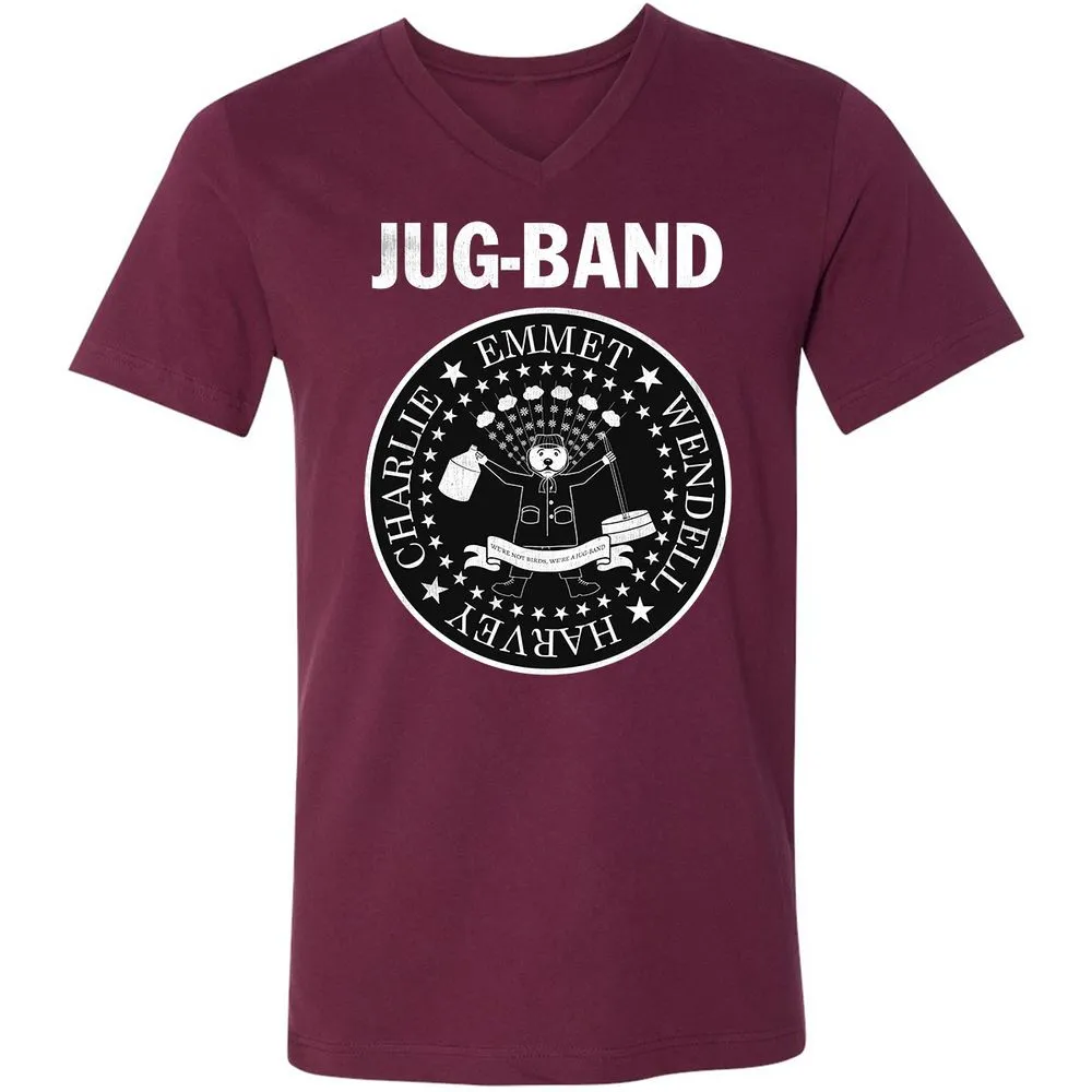 Unisex V-Neck T-Shirt - VHY3TU7U - Maroon - 6