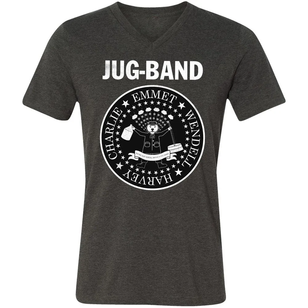 Unisex V-Neck T-Shirt - VHY3TU7U - Dark Grey Heather - 8