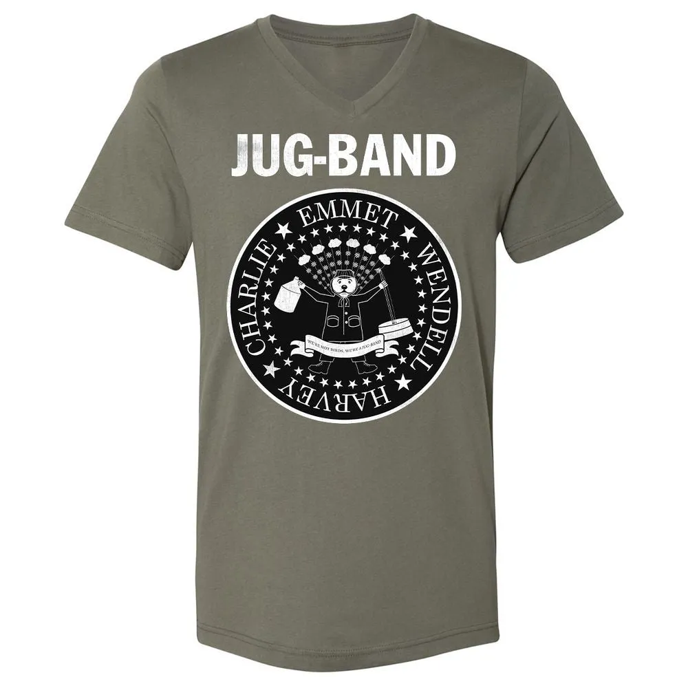 Unisex V-Neck T-Shirt - VHY3TU7U - Military Green - 10