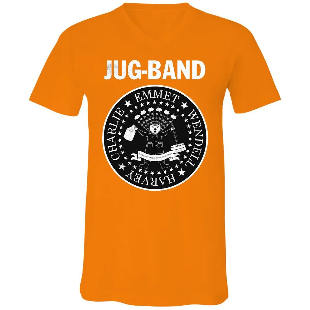 Unisex V-Neck T-Shirt - VHY3TU7U - Orange - 11