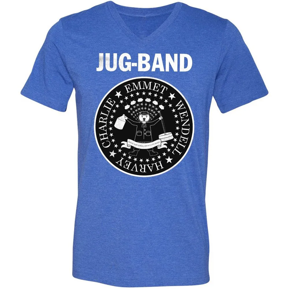 Unisex V-Neck T-Shirt - VHY3TU7U - Heather True Royal - 14