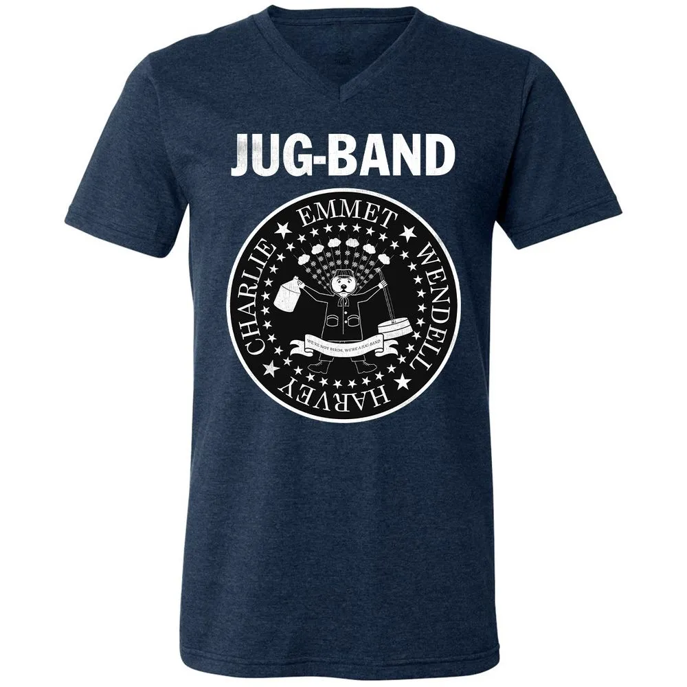 Unisex V-Neck T-Shirt - VHY3TU7U - Heather Navy - 15