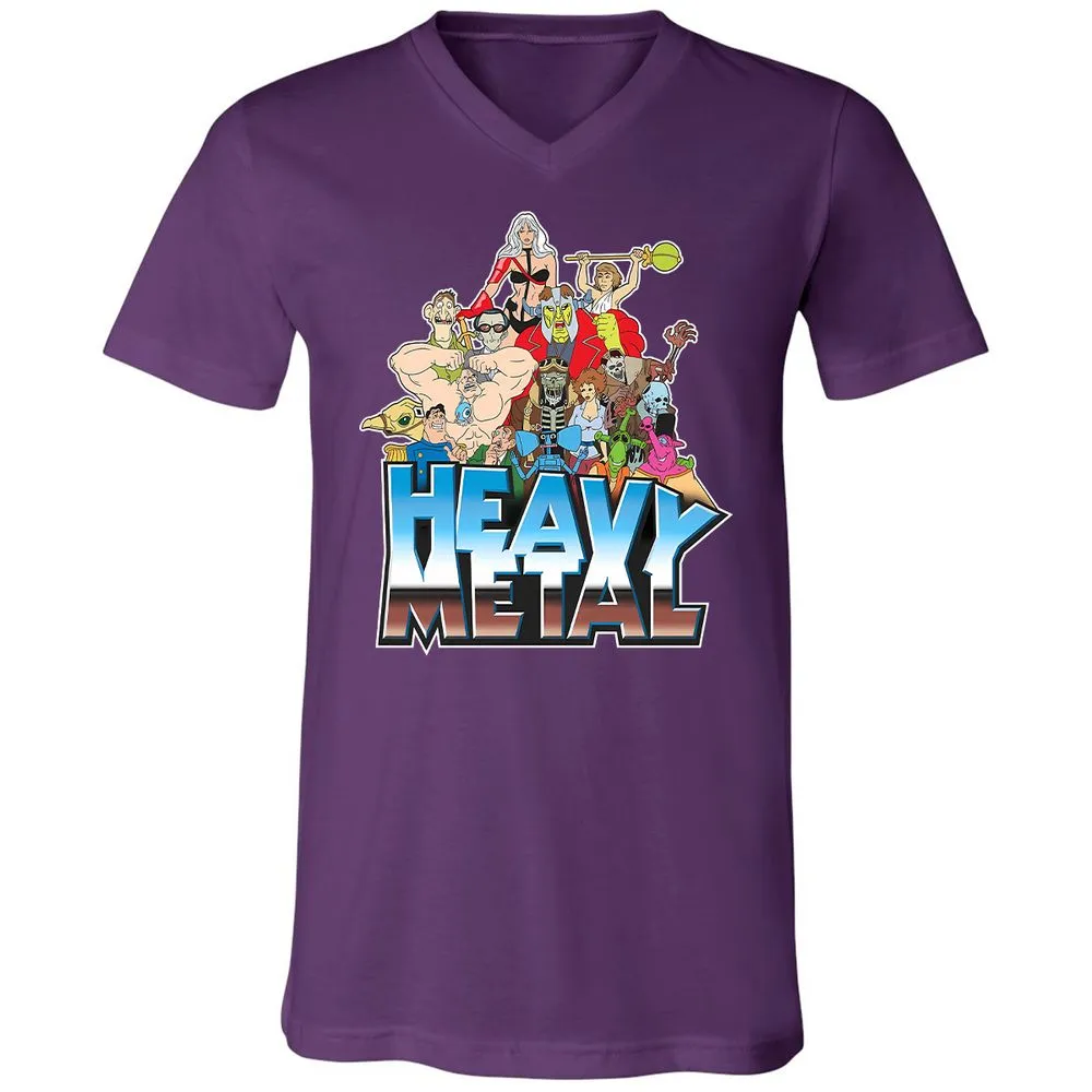 Unisex V-Neck T-Shirt - 3JWZ5VEC - Team Purple - 9