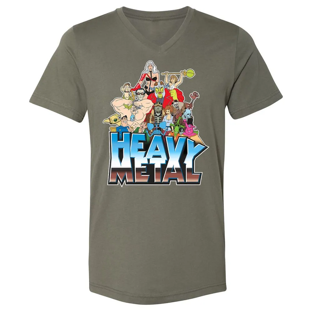 Unisex V-Neck T-Shirt - 3JWZ5VEC - Military Green - 10