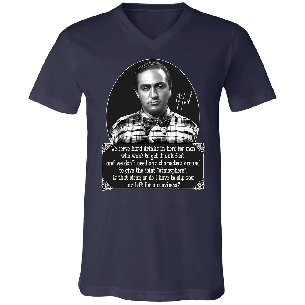 Unisex V-Neck T-Shirt - HN55QJZX - Navy - 2