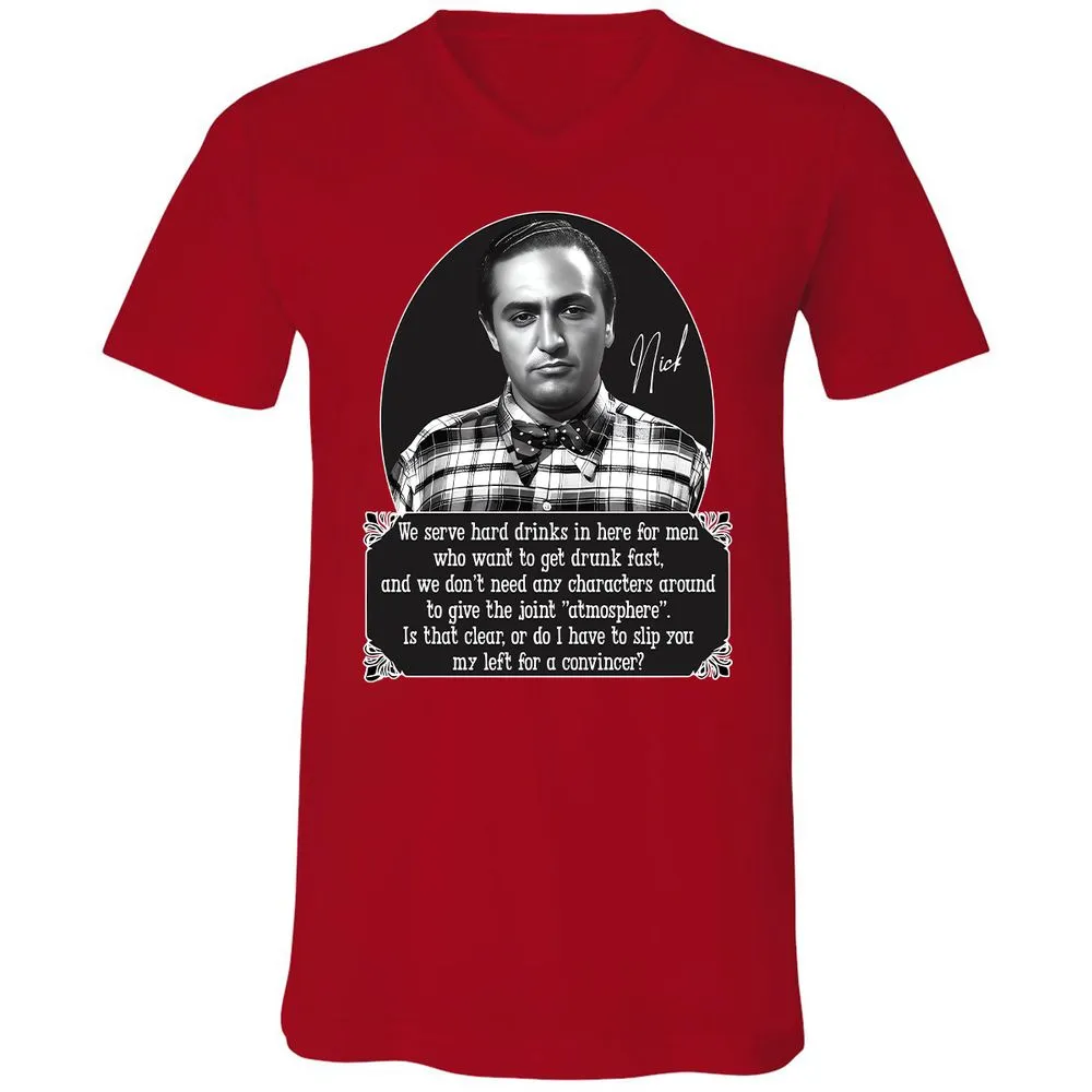 Unisex V-Neck T-Shirt - HN55QJZX - Red - 3