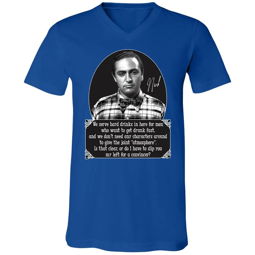 Unisex V-Neck T-Shirt - HN55QJZX - True Royal - 4