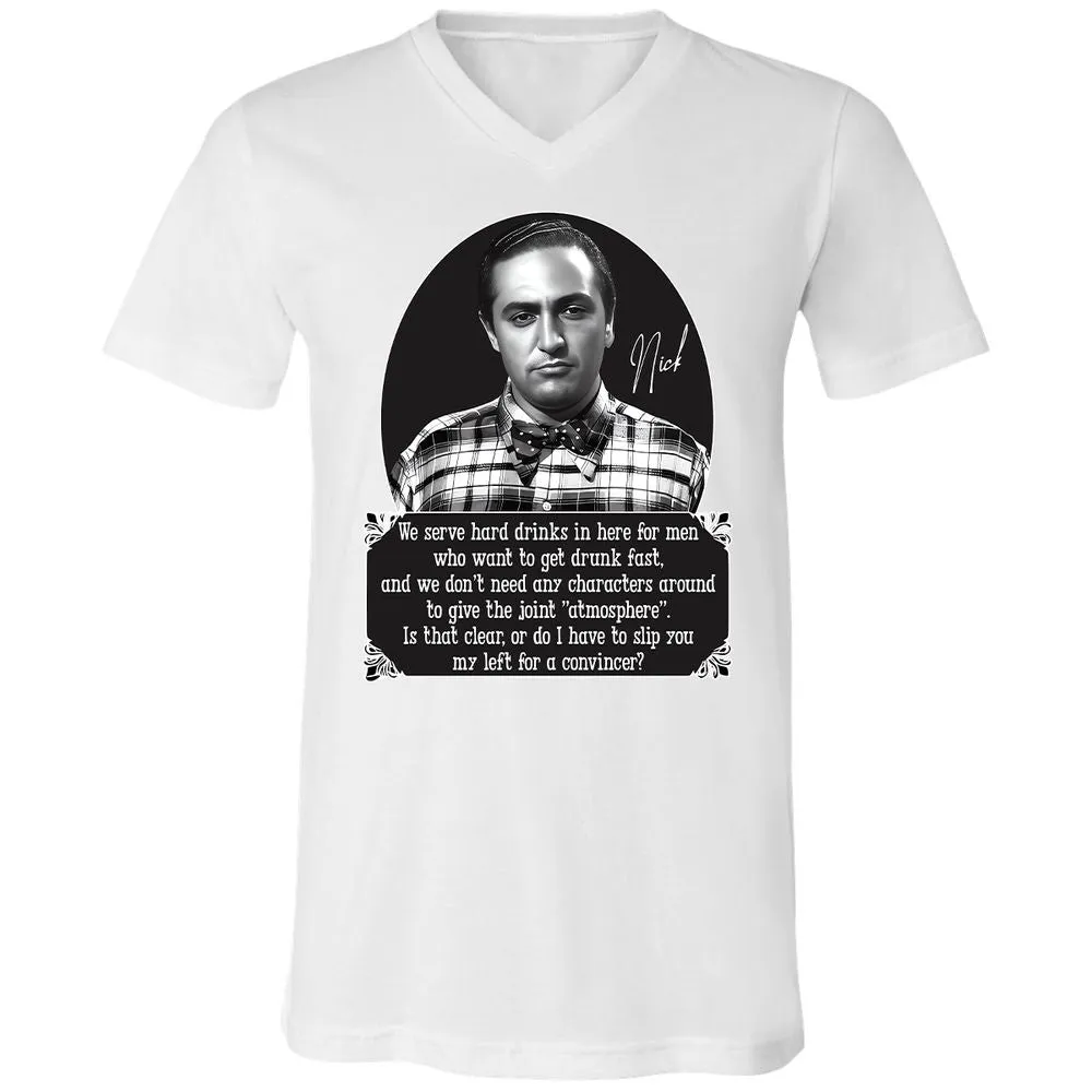 Unisex V-Neck T-Shirt - HN55QJZX - White - 5