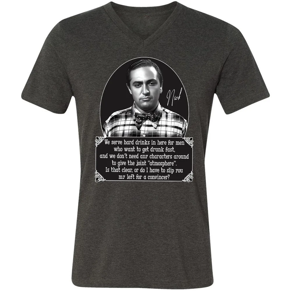 Unisex V-Neck T-Shirt - HN55QJZX - Dark Grey Heather - 8