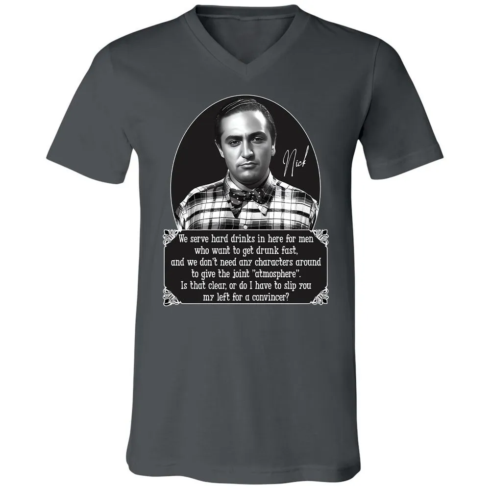 Unisex V-Neck T-Shirt - HN55QJZX - Asphalt - 12
