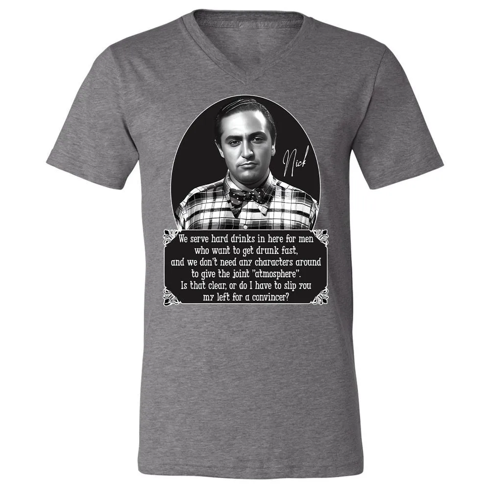 Unisex V-Neck T-Shirt - HN55QJZX - Deep Heather - 13