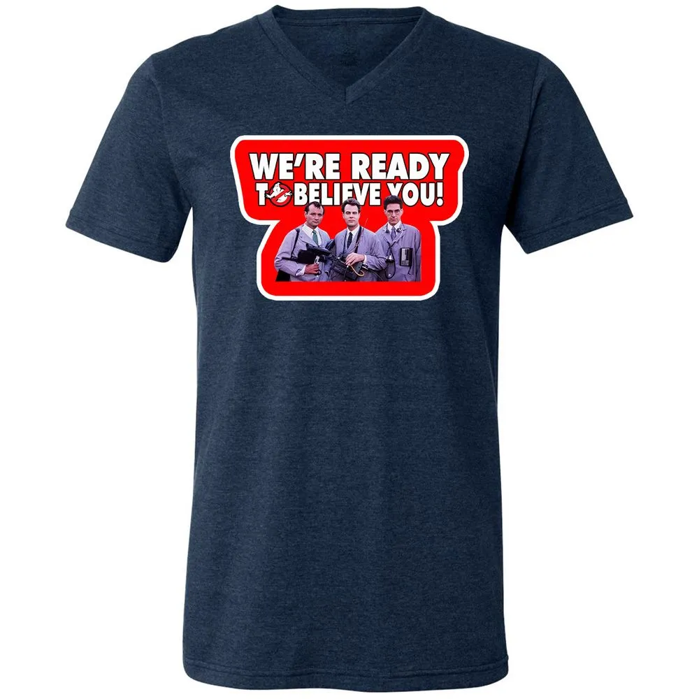 Unisex V-Neck T-Shirt - WM2KV58H - Heather Navy - 15