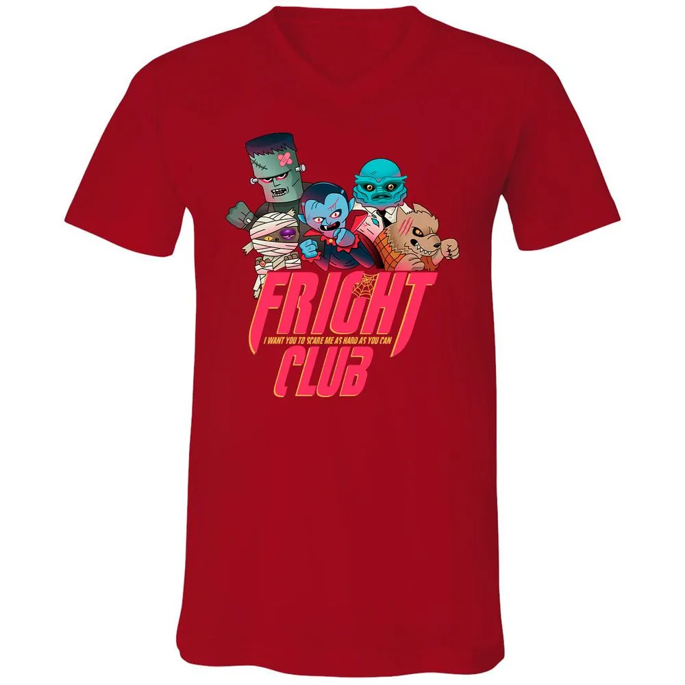 Unisex V-Neck T-Shirt - YJ2N9ZK9 - Red - 3