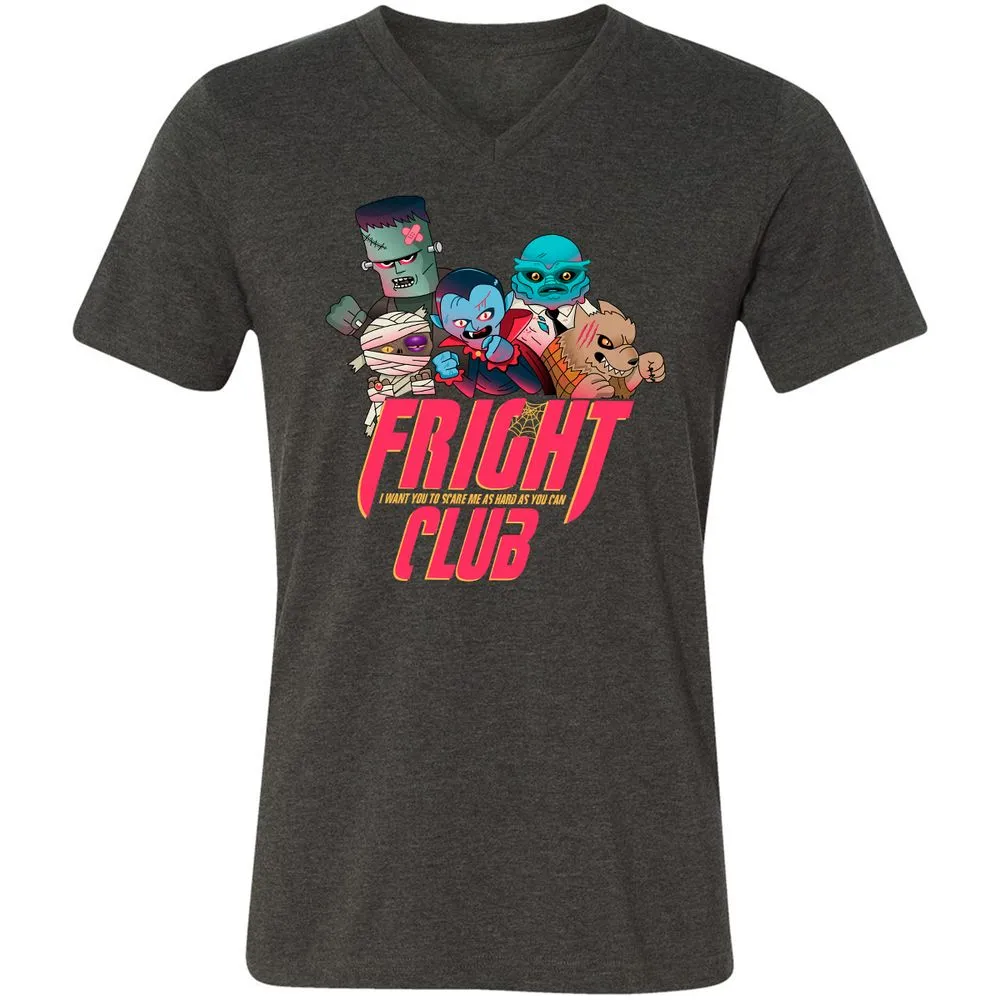 Unisex V-Neck T-Shirt - YJ2N9ZK9 - Dark Grey Heather - 8