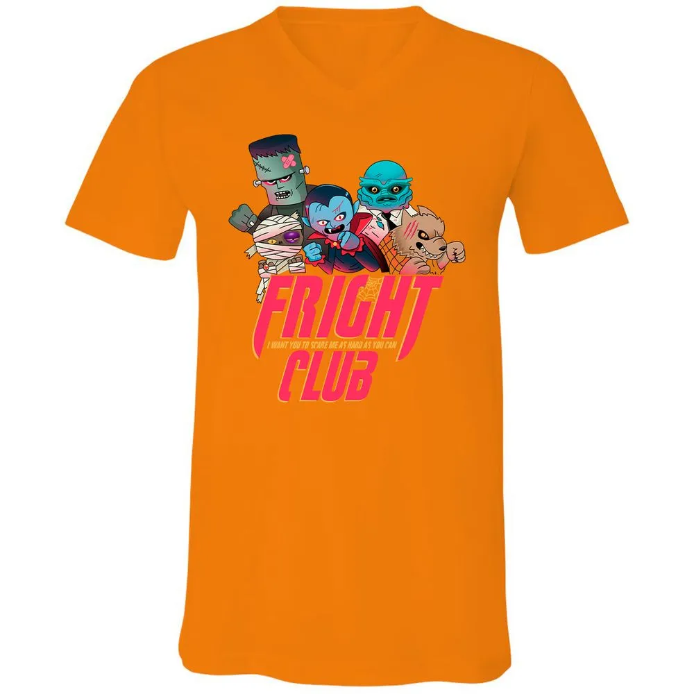 Unisex V-Neck T-Shirt - YJ2N9ZK9 - Orange - 11