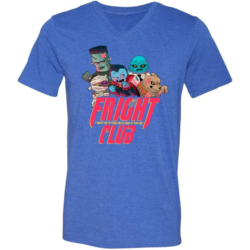 Unisex V-Neck T-Shirt - YJ2N9ZK9 - Heather True Royal - 14