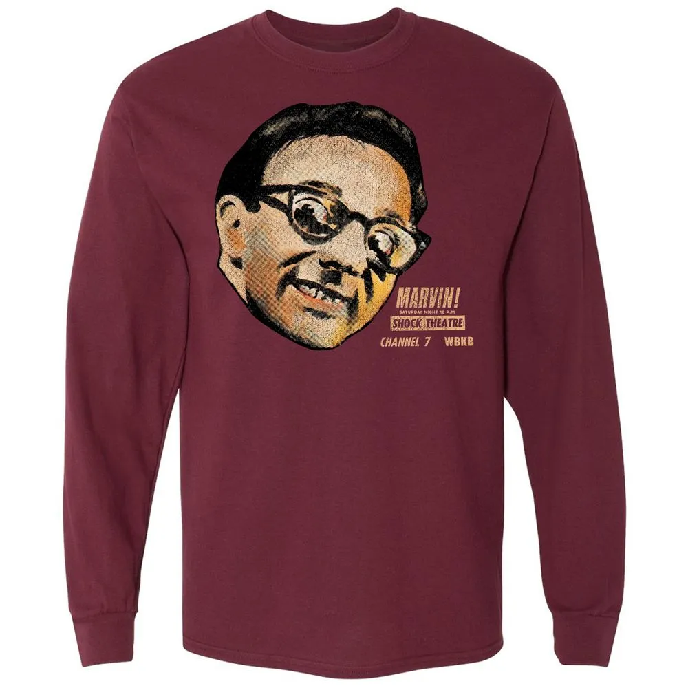 Long Sleeve T-Shirt - B1R8H8L4 - Maroon - 11