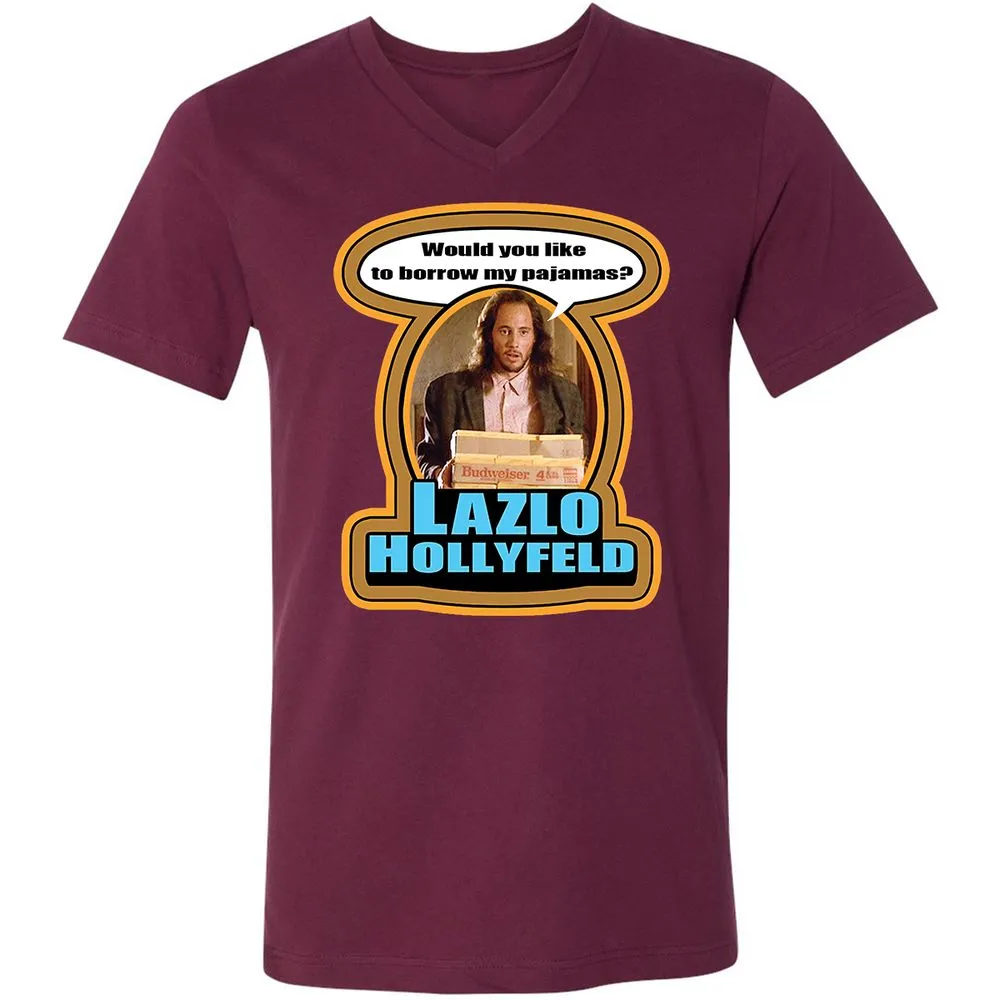 Unisex V-Neck T-Shirt - E4YMF4PC - Maroon - 6