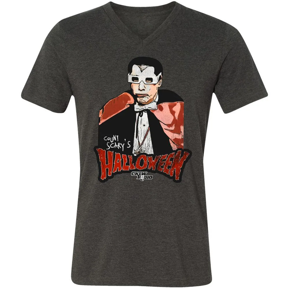 Unisex V-Neck T-Shirt - LRRMPL7Z - Dark Grey Heather - 8