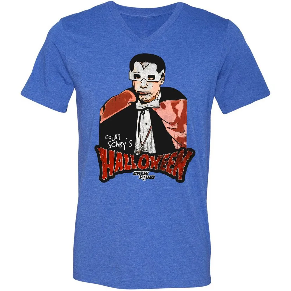 Unisex V-Neck T-Shirt - LRRMPL7Z - Heather True Royal - 14