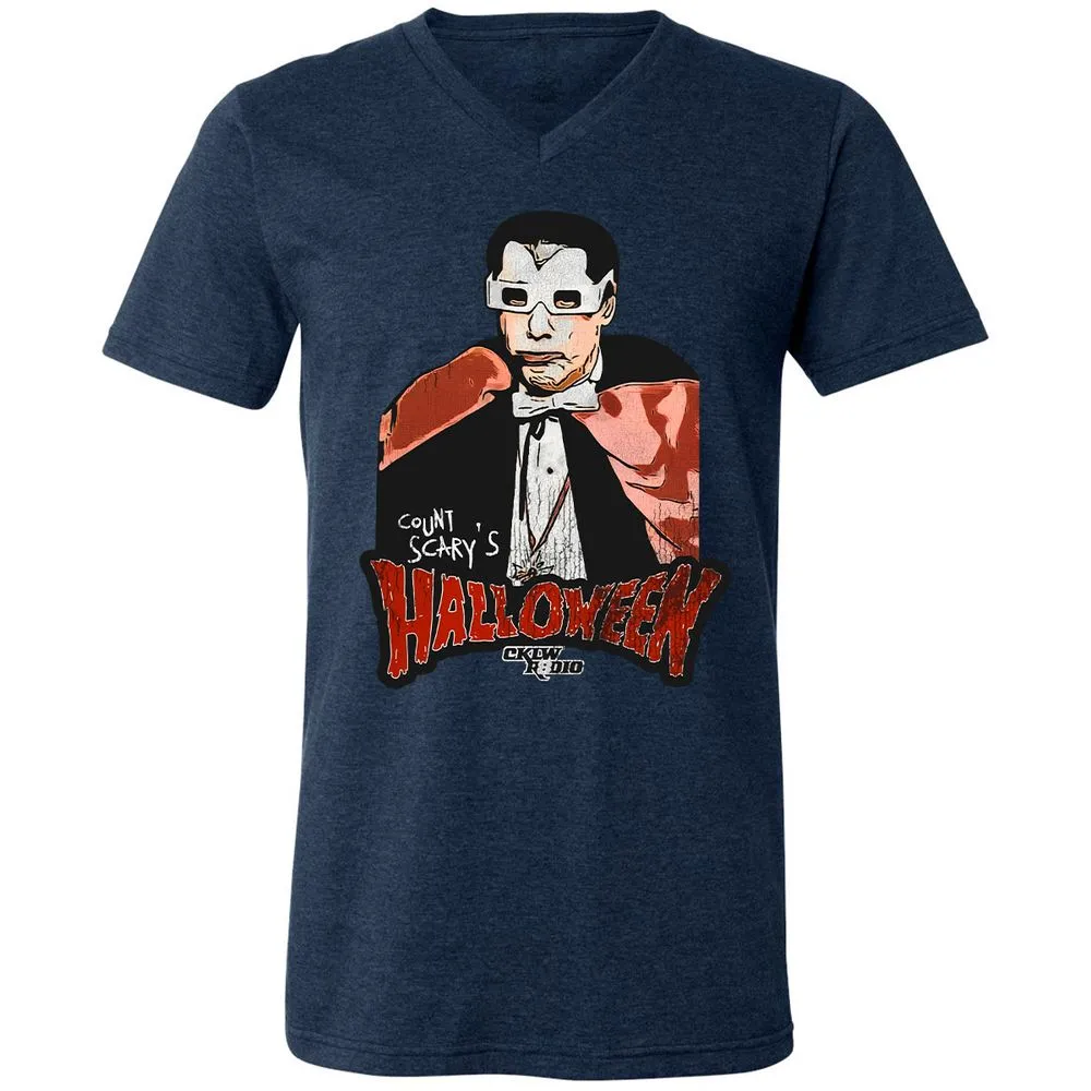 Unisex V-Neck T-Shirt - LRRMPL7Z - Heather Navy - 15