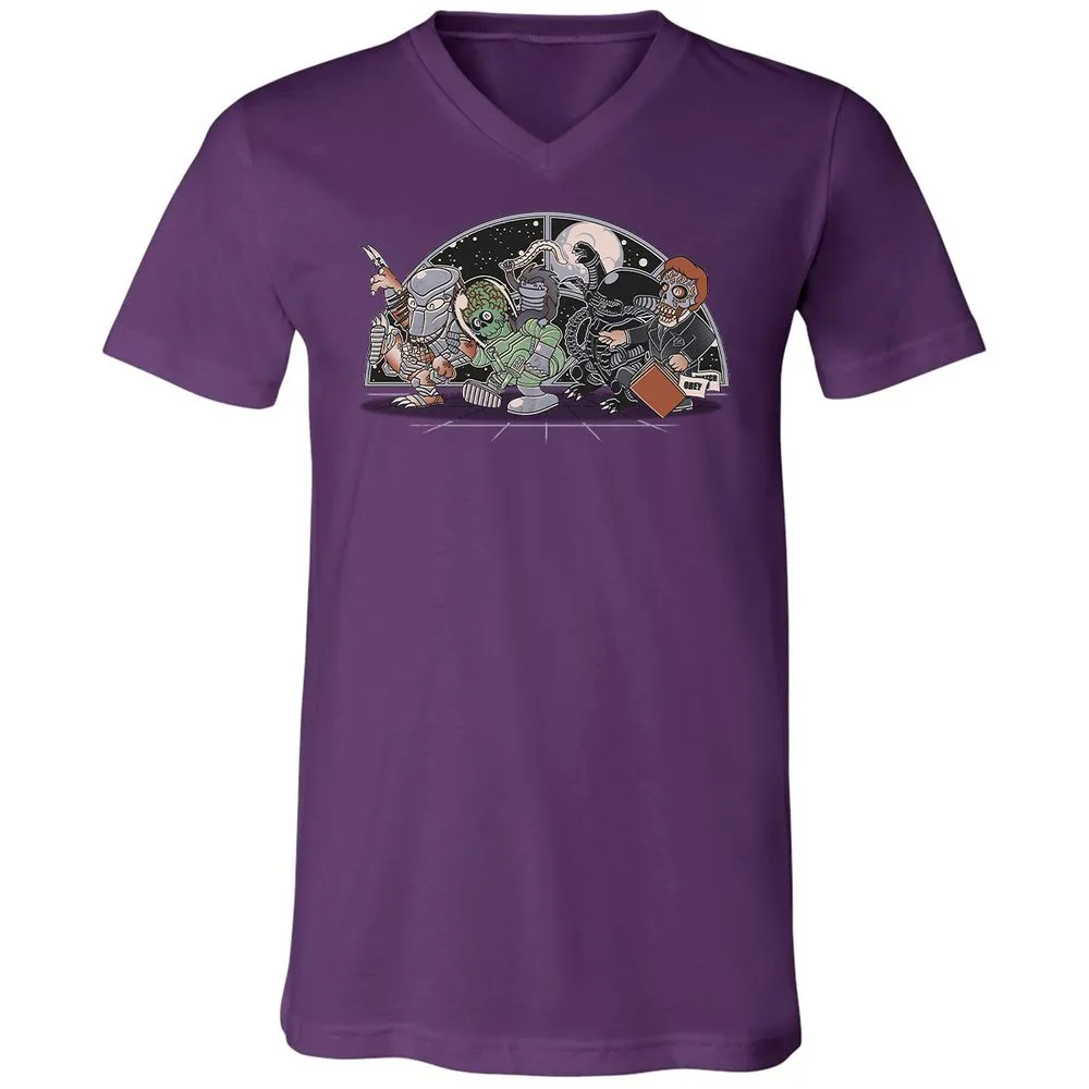 Unisex V-Neck T-Shirt - 8N4DM9Y6 - Team Purple - 2