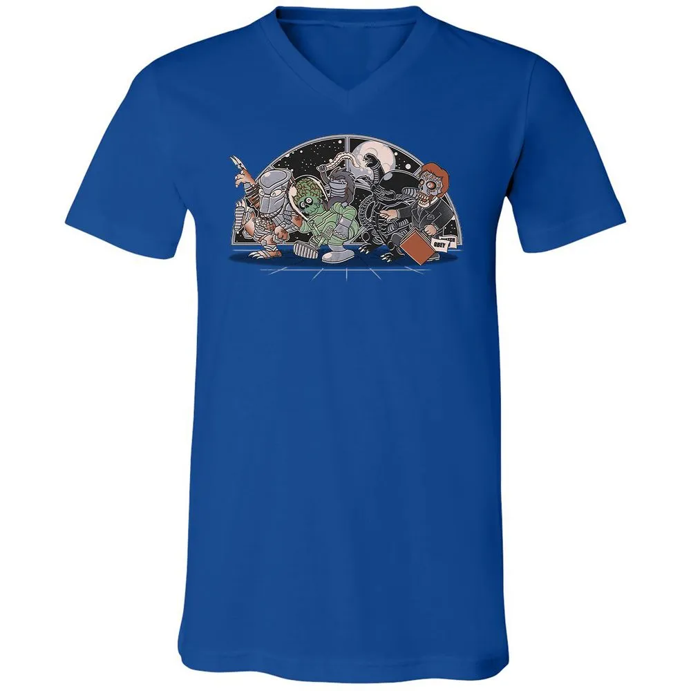 Unisex V-Neck T-Shirt - 8N4DM9Y6 - True Royal - 4